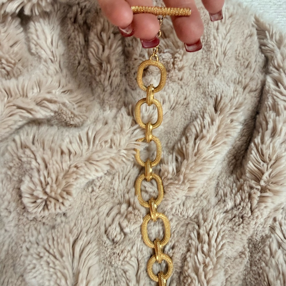 22k Gold Link Toggle Bracelet 22k Gold plated Julie vos - Picture 5 of 13